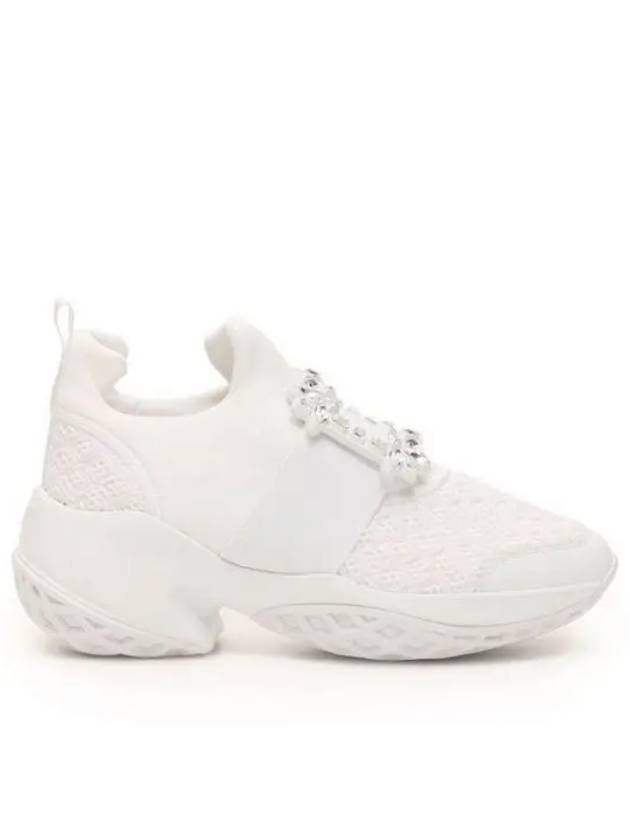 Viv Run Strass Buckle Low Top Sneakers White - ROGER VIVIER - BALAAN 2