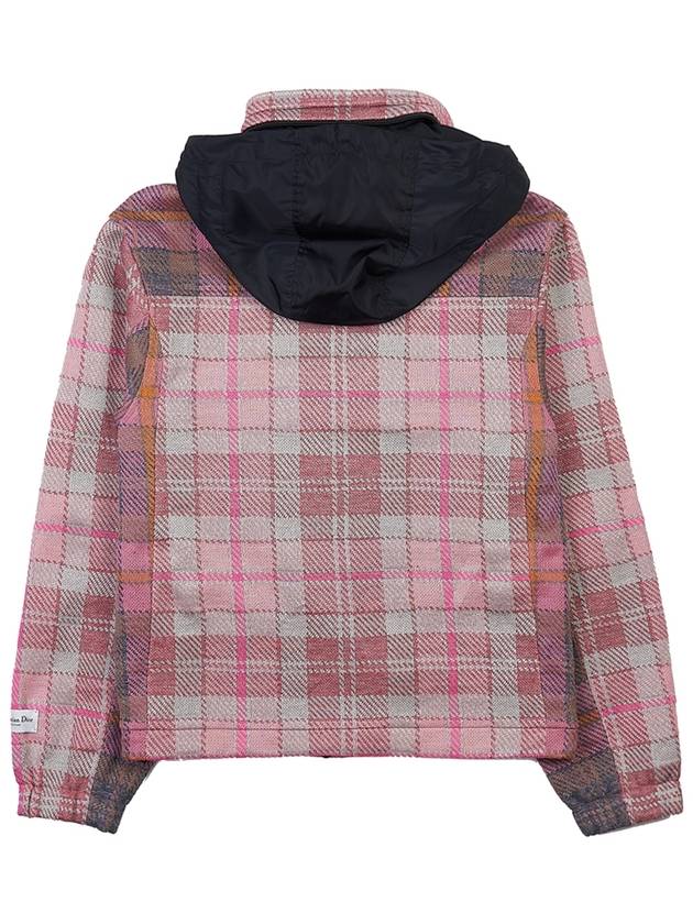 Check Hooded Jacket Pink - DIOR - BALAAN 3