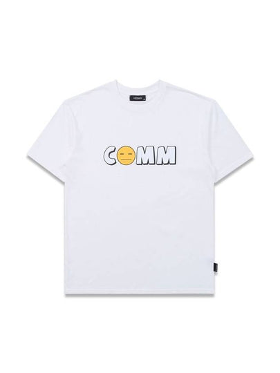 Smile Short Sleeve T-Shirt White - COMMONZ - BALAAN 2