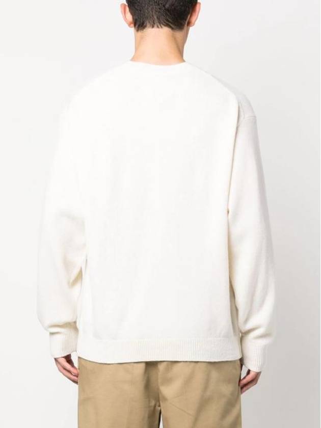 Boke Flower Merino Wool Knit Top Off White - KENZO - BALAAN 5