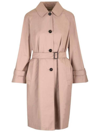 Women's Button Belt Trench Coat Rose - MAX MARA - BALAAN 1