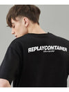 Sig Cotton Short Sleeve T-Shirt Black - REPLAYCONTAINER - BALAAN 1