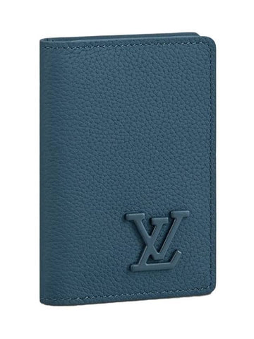 Pocket Organizer Bifold Card Wallet Blue - LOUIS VUITTON - BALAAN.