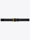 Snake Leather Belt Black - SAINT LAURENT - BALAAN 2