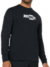 JDI Logo Round Neck Cotton Long Sleeve T-Shirt Black - NIKE - BALAAN 4