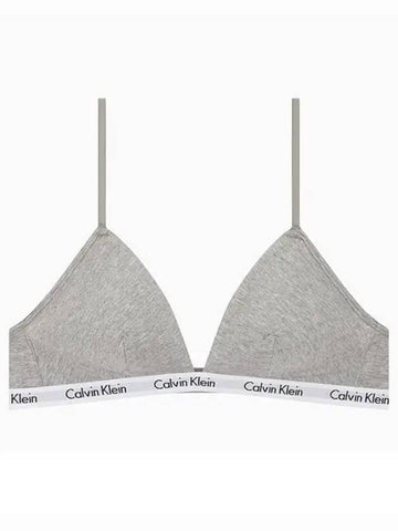 Women's Carousel Lightly Lined Triangle Bra Grey - CALVIN KLEIN - BALAAN 1