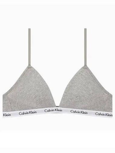 Women's Carousel Lightly Lined Triangle Bra Grey - CALVIN KLEIN - BALAAN 1