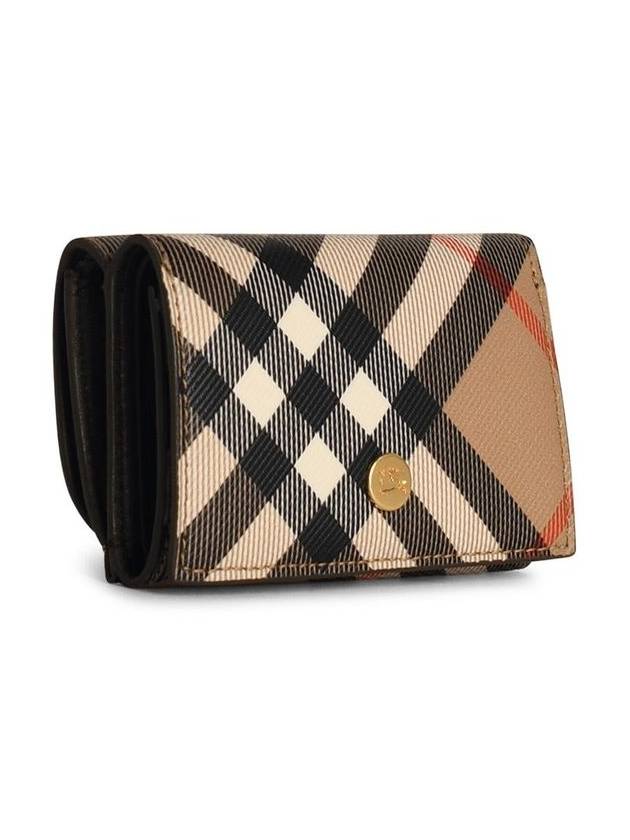 Check Half Wallet Beige - BURBERRY - BALAAN 3