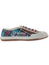 Tartan Logo Print Low Top Sneakers - VIVIENNE WESTWOOD - BALAAN 3