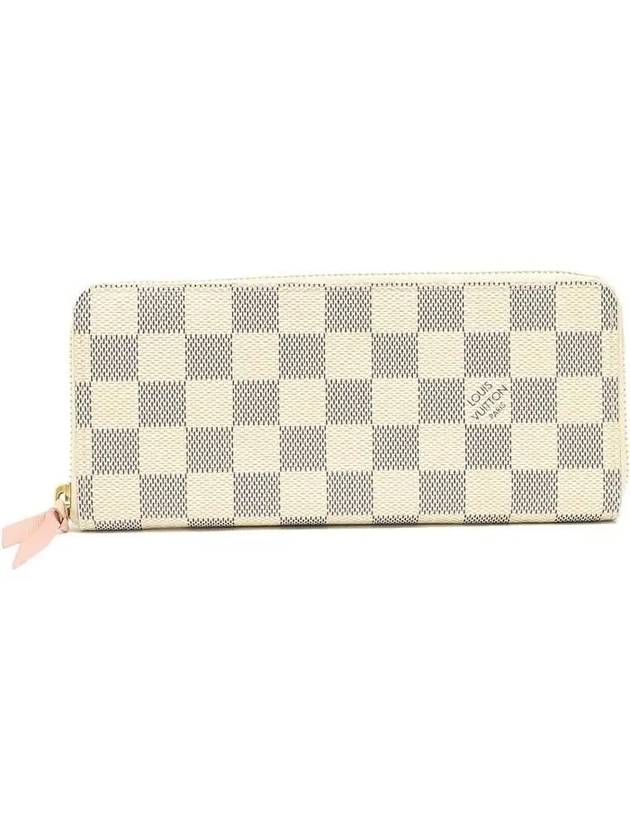 Clemence Damier Azur Long Wallet Beige - LOUIS VUITTON - BALAAN 6