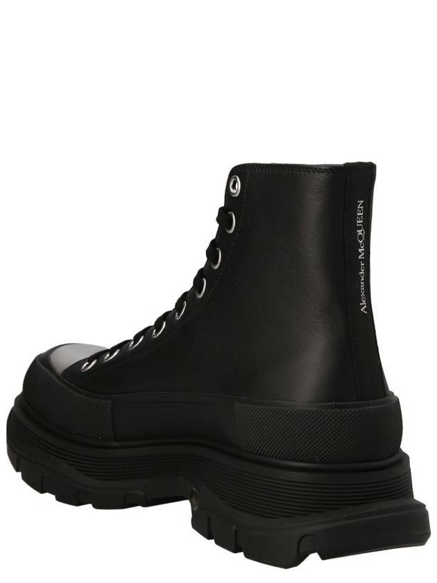 Tread Slick Round-Toe Ankle Boots Black - ALEXANDER MCQUEEN - BALAAN 3