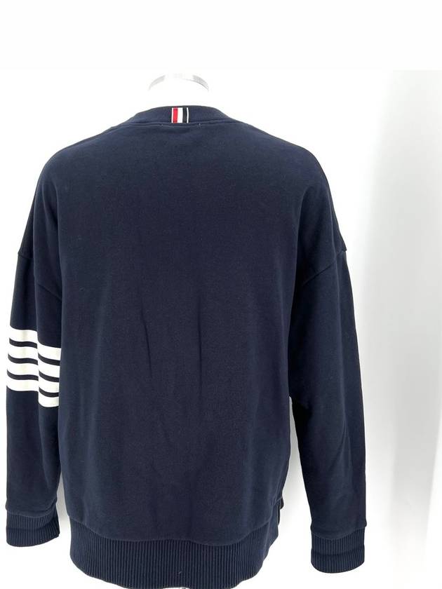 4 line armband loose fit sweatshirt - THOM BROWNE - BALAAN 5