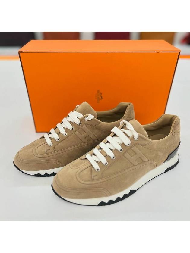 Trail Men s Sneakers Beige Suede - HERMES - BALAAN 2