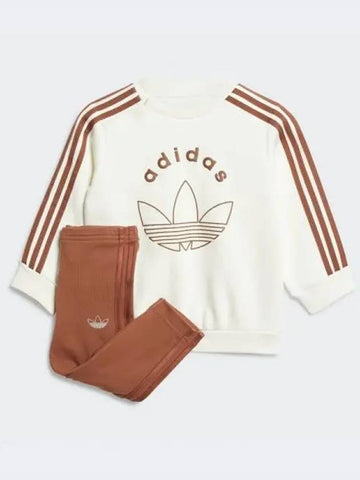 Crewneck Leggings Set PREBRNOwhite - ADIDAS - BALAAN 1