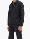 Stone Island Compass Waffen Single Zipper Button Pocket Cotton Zipup Shirt Jacket - STONE ISLAND - BALAAN 3