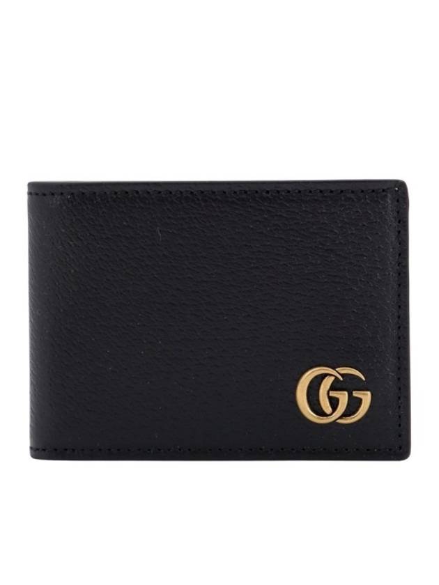 GG Marmont Leather Half Wallet Black - GUCCI - BALAAN 2