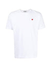 Play Men's Mini Red Heart Short Sleeve T-Shirt P1 T304 2 White - COMME DES GARCONS - BALAAN 1