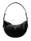 Arque Leather Shoulder Bag Black - PRADA - BALAAN 2