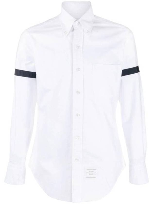 Men's Armband Long Sleeve Shirt White - THOM BROWNE - BALAAN 1