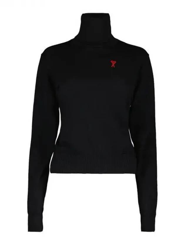 De Coeur Wool Turtleneck Black - AMI - BALAAN 2