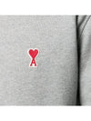 Men's Heart Logo Sweatshirt Grey - AMI - BALAAN.