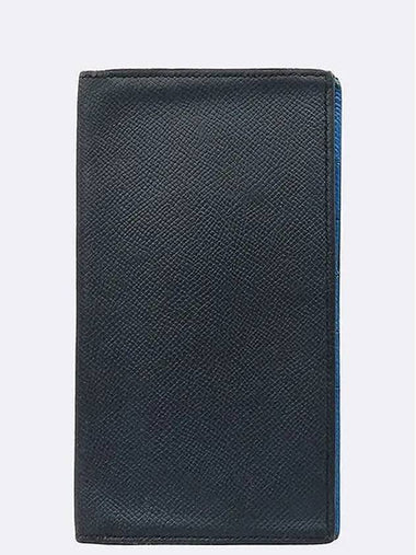 Navy Blue Colored Leather Citizen Long Wallet - HERMES - BALAAN 1