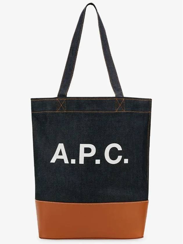 Logo Denim Axelle Tote Bag Navy - A.P.C. - BALAAN 3