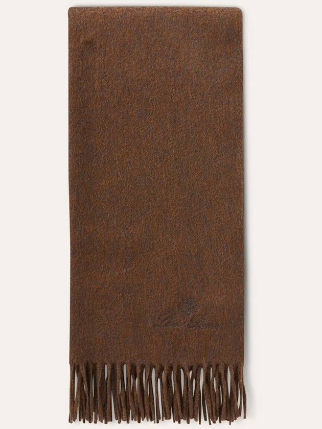 Grande Unita Logo Fringe Muffler Pine Perfume Melange - LORO PIANA - BALAAN 2