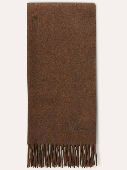 Grande Unita Logo Fringe Muffler Pine Perfume Melange - LORO PIANA - BALAAN 2