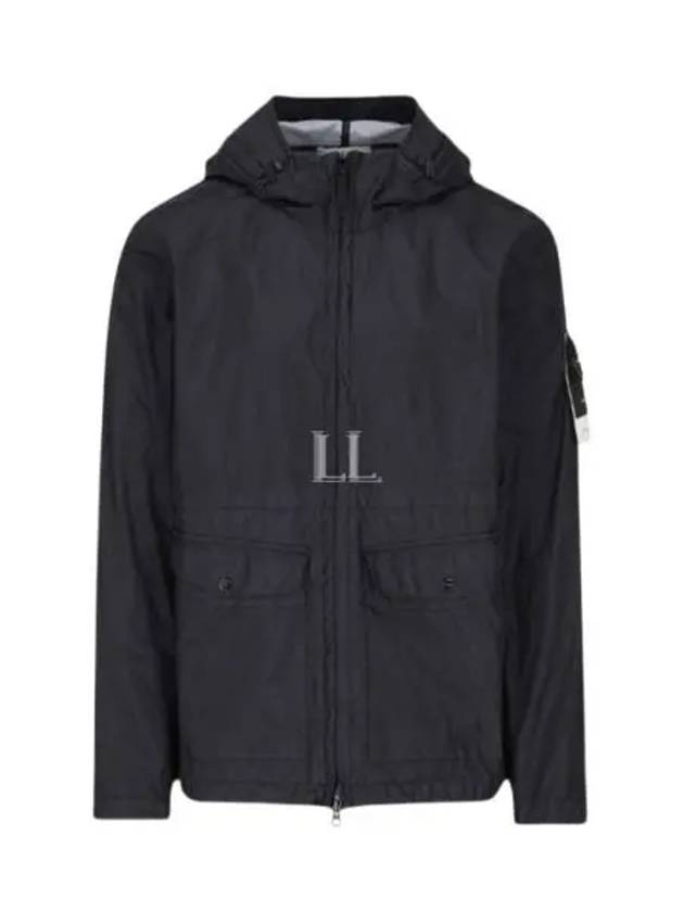 Membrana 3L TC Hooded Jacket Blue - STONE ISLAND - BALAAN 2