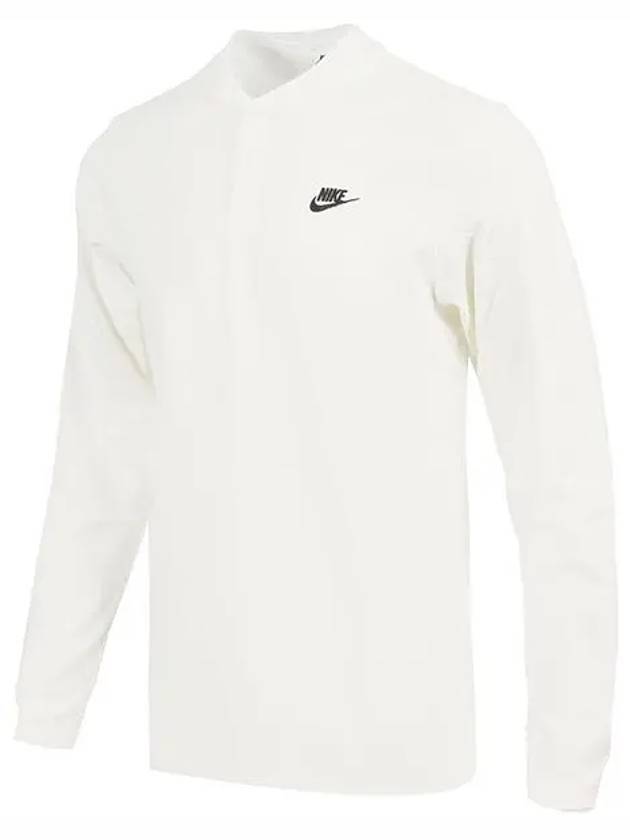 Club Henry Long Sleeve T-Shirt White - NIKE - BALAAN 1