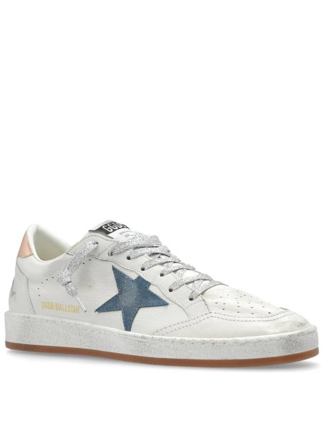 Ballstar Leather Low Top Sneakers Smoke Blue White - GOLDEN GOOSE - BALAAN 3