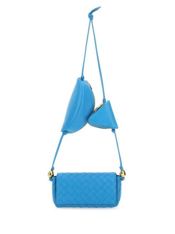 Pouch On Strap Cross Bag Blue - BOTTEGA VENETA - BALAAN 1