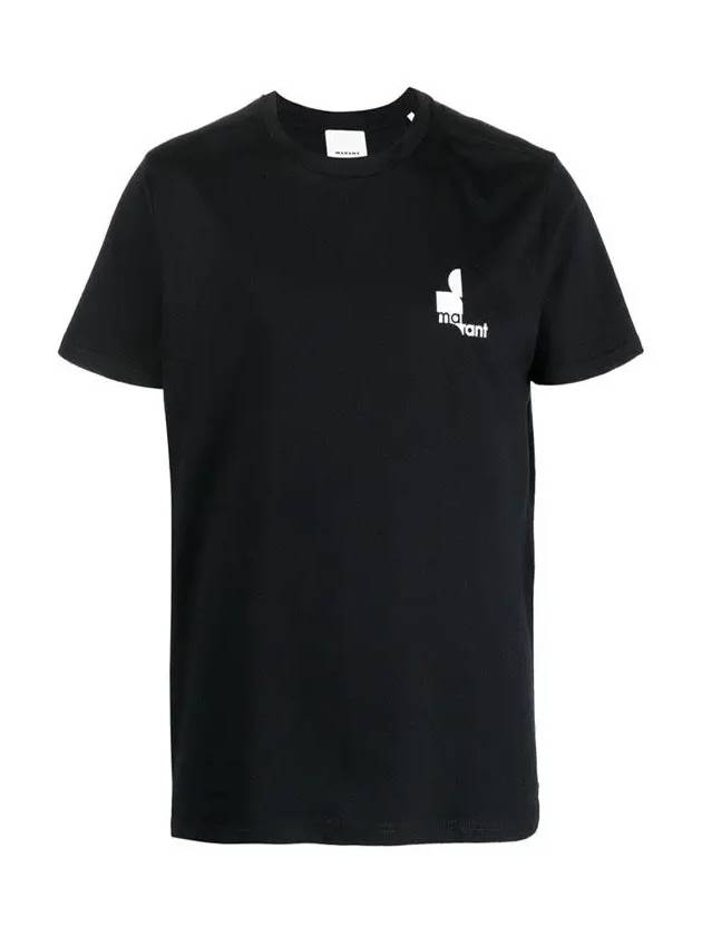 Logo Print Cotton Short Sleeve T-Shirt Black - ISABEL MARANT - BALAAN 3