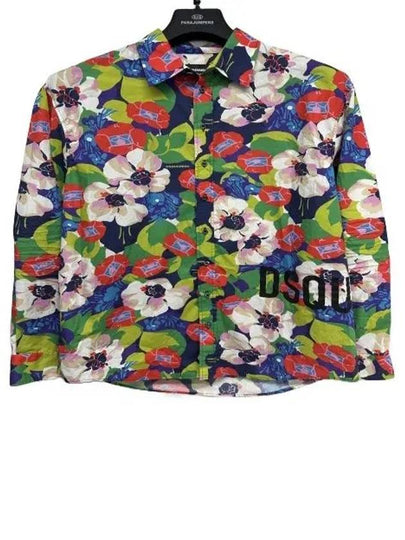 Floral Print Long Sleeve Shirt - DSQUARED2 - BALAAN 2