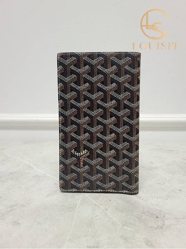 Used luxury goods Lewis It Black tan bifold long wallet - GOYARD - BALAAN 5