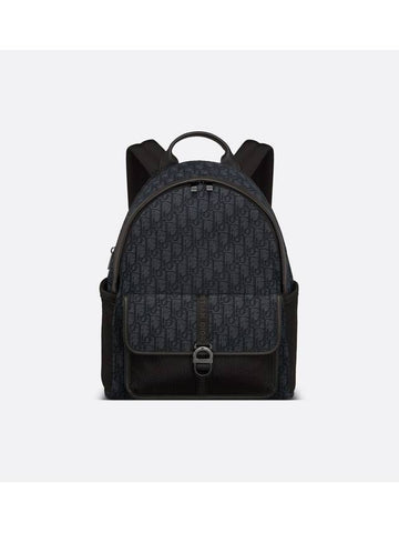 8 Oblique Jacquard Backpack Black - DIOR - BALAAN 1