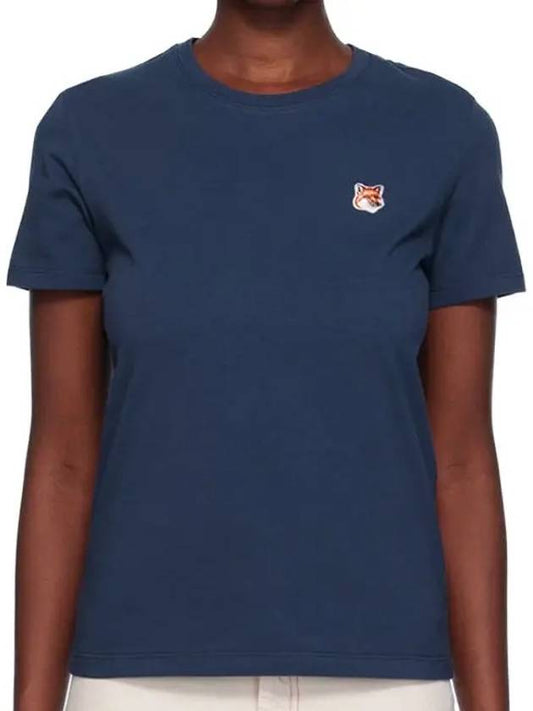 Fox Head Patch Regular Short Sleeve T-Shirt Navy - MAISON KITSUNE - BALAAN 2