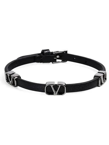 Garavani Metal Logo Bracelet Black - VALENTINO - BALAAN 1