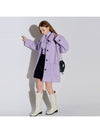 Boucle Herringbone Wool Half Single Coat Lavender - OPENING SUNSHINE - BALAAN 4