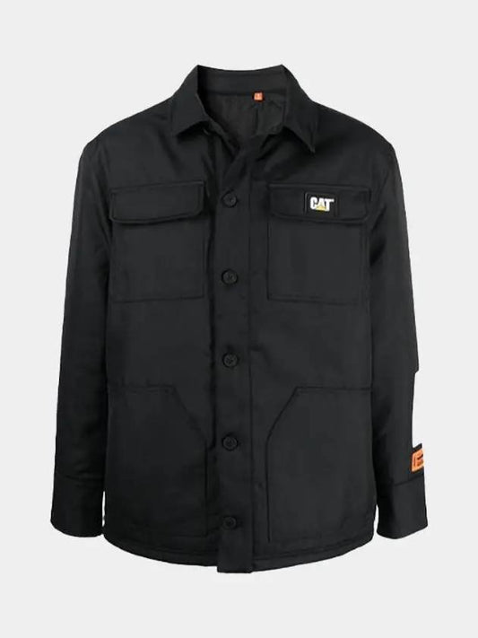 Heron Preston Logo Patch Button Jacket Black Men HMEM005F20FAB002 1000 - HERON PRESTON - BALAAN 2