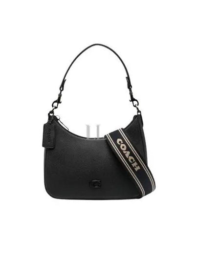 Signature Canvas Hobo Shoulder Bag Black - COACH - BALAAN 2