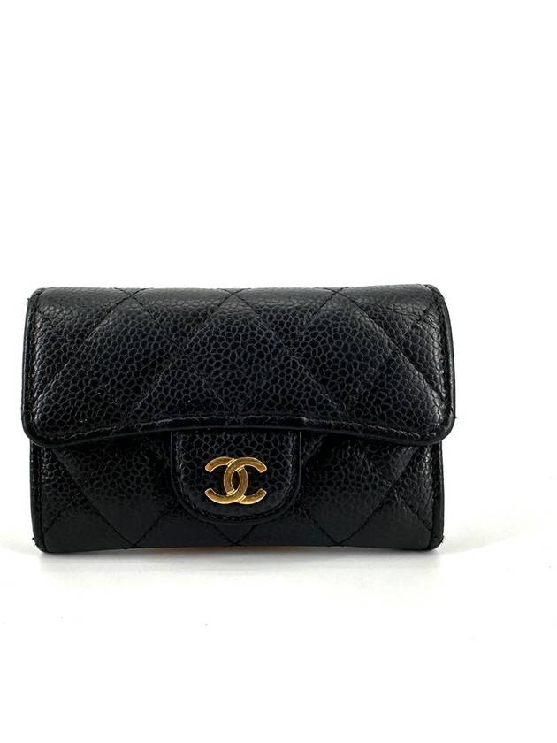 Classic caviar gold flap card wallet - CHANEL - BALAAN 2