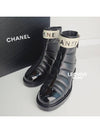 CC Logo Lettering Patent Leather Ankle Zipper Boots Black 365 G38928 - CHANEL - BALAAN 7