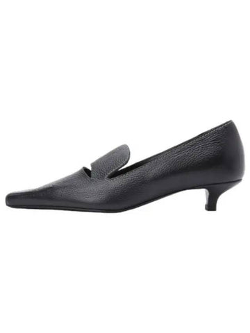The Cutout Kitten Loafers Black Shoes - TOTEME - BALAAN 1