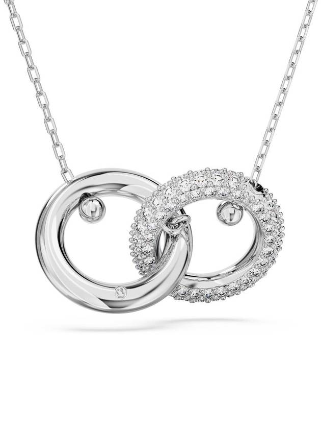 Dextera Interlocking Loop Pendant Necklace Silver - SWAROVSKI - BALAAN 2