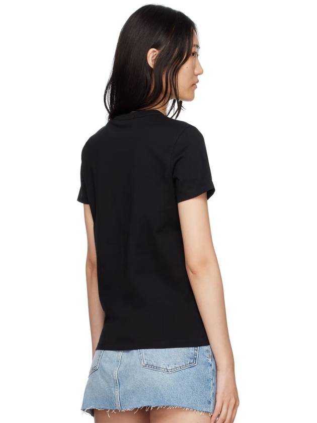 Dressed Fox Patch Short Sleeve TShirt Black Women Cotton Cotton Short Sleeve Tee 222389F110050 - MAISON KITSUNE - BALAAN 3