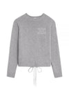 Triomphe Patch Wool Cashmere Crew Neck Sweater Grey - CELINE - BALAAN 2