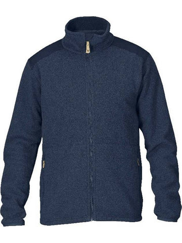 Men's Sten Fleece Zip-up Jacket Dark Navy - FJALL RAVEN - BALAAN 1