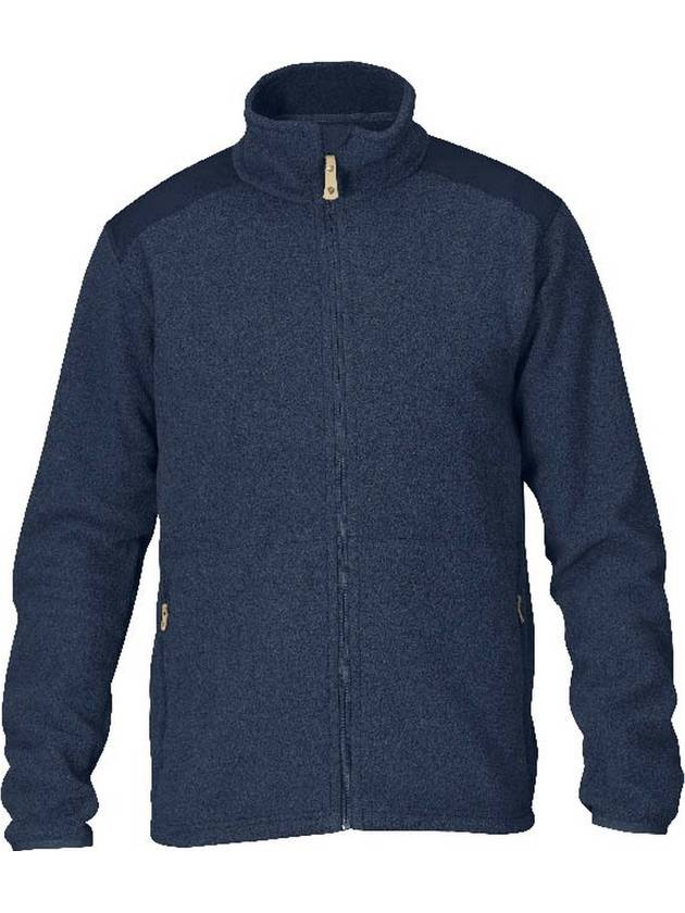 Men's Sten Fleece Zip-up Jacket Dark Navy - FJALL RAVEN - BALAAN 2